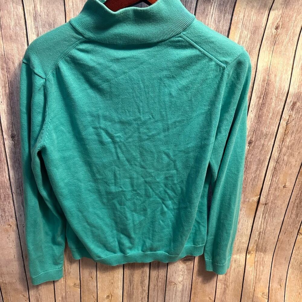 Women’s Brooks Brother Teal Aquamarine Half-Zip Sweater, EUC, XL - Picture 5 of 5